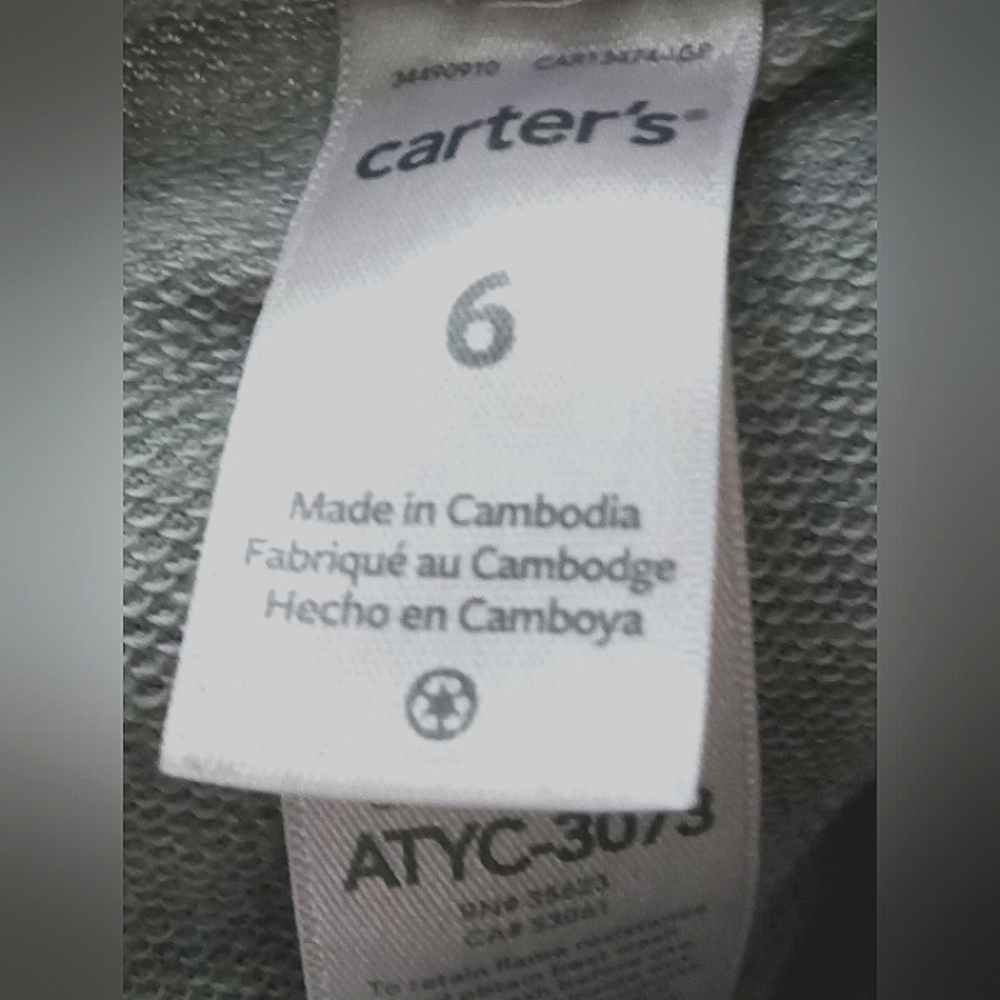 Carter's Pajamas Size 6 Unisex 🩶 - Picture 3 of 5